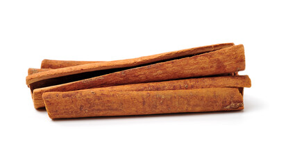 Cinnamon on a white background