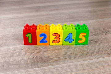 children's plastic cubes for learning numeracy with numbers