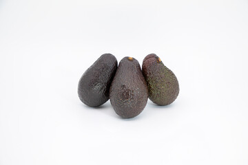Healthy fruit white background avocado.