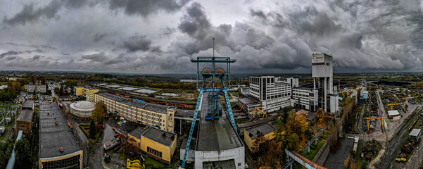 Kopalnia węgla w Jastrzębiu Zdroju na Śląsku w Polsce z lotu ptaka © Franciszek