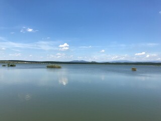 lake and clouds