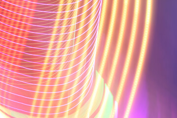 Futuristic background with abstract rhythmic light trails