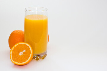 a glass of freshly squeezed orange juice
