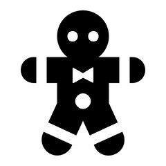 Gingerbread Glyph Icon Vector