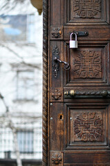 Old wooden door