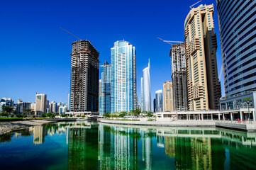 DUBAI, UNITED ARAB EMIRATES - OCTOBER 19 2016 :Jumeirah lake towers. Picture taken on October 19,...
