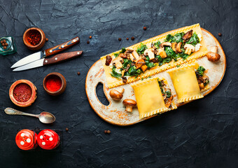 Traditional Italian lasagna