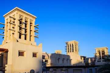 Picture of old wind towers in Dubai