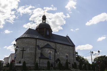 Obraz premium Church building against the blue sky