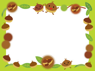 かわいい栗のフレーム