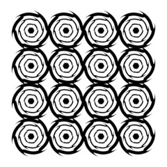 Fototapeta premium pattern, abstract, circle, retro, black, seamless, illustration, design, art, wallpaper, red, texture, circles, white, color, decoration, blue, colorful, green, round, shape, pink, yellow
