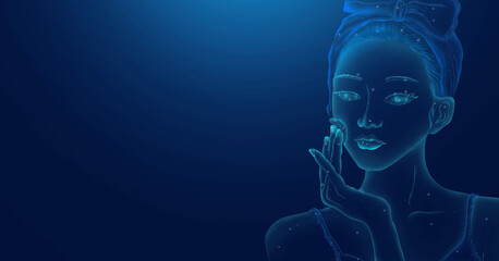 Beauty makeup background, illustration background, illustration rendering (2)