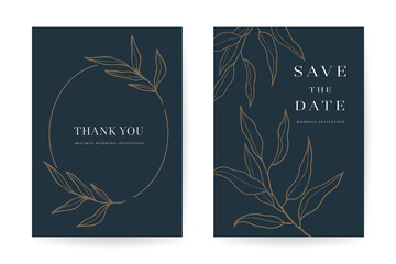 Online wedding invitations vector template. Save the date, Thank you cards, RSVP, digital wedding anniversary cards . Electronic wedding card design for wedding celebration. Vector illustration..