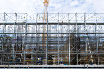 建築現場の足場
