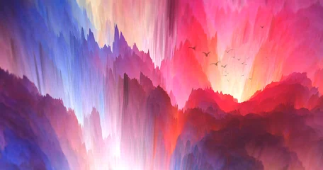 Fotobehang Fluor Roze abstract watercolor background  © ZHI