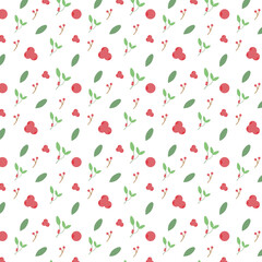 Mistletoe branches pattern christmas background