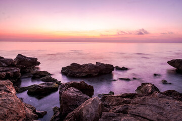 Carabassi beach, in Alicante, Spain, at sunrise