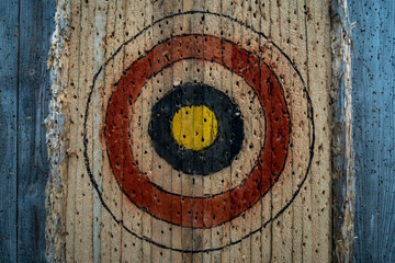 old archery target