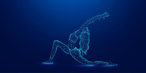 Fitness yoga background image, illustration background, illustration rendering