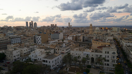 Fototapeta na wymiar Libya capital Tripoli skyline view