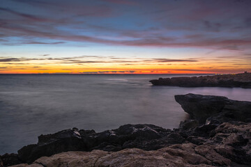 Carabassi beach, in Alicante, Spain, at sunrise