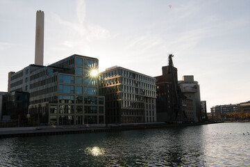 Industriegebäude im Gebiet des  Stadthafens von Münster, Westfalen © Thomas