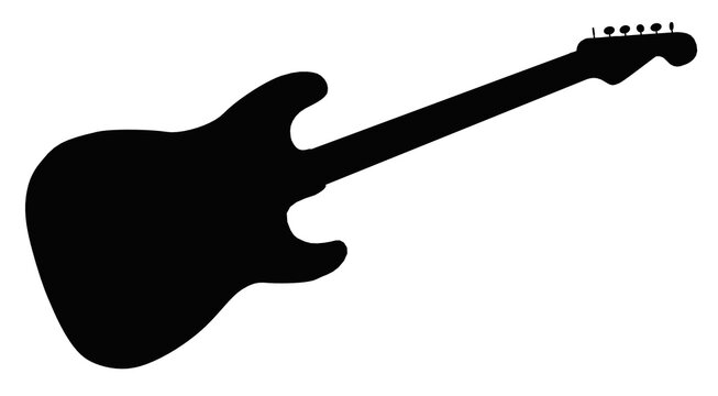 Silhouette mit einer Rockgitarre