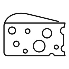 French cheese icon. Outline french cheese vector icon for web design isolated on white background