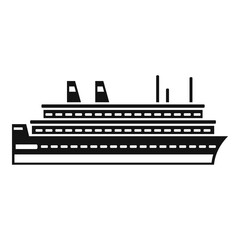 Marine cruise icon. Simple illustration of marine cruise vector icon for web design isolated on white background