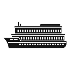 River cruise icon. Simple illustration of river cruise vector icon for web design isolated on white background