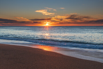 High cloud sunrise seascape