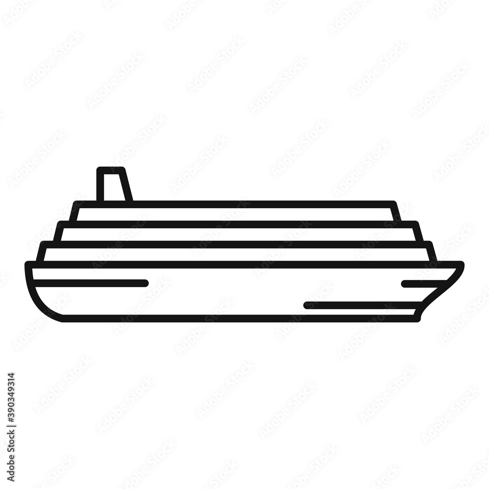 Poster floating cruise icon. outline floating cruise vector icon for web design isolated on white backgroun