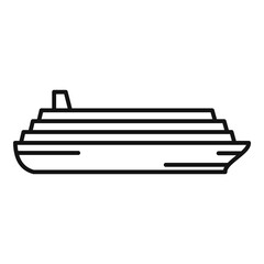Floating cruise icon. Outline floating cruise vector icon for web design isolated on white background