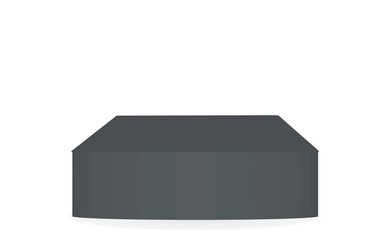 Grey blank podium. vector illustration