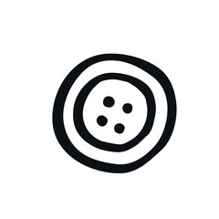 Buttons and needle doodle logo icon sign learn sew symbol emblem Hand drawn ink paint sketch Modern children's cartoon design Fashion print clothes apparel greeting invitation card cover banner poster