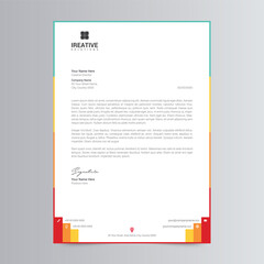 Clean And Professional Letterhead Template Design