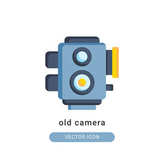 old camera icon vector illustration. old camera icon flat design.
