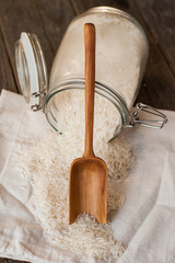 handmade wooden scoop