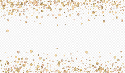 Gold Round Effect Transparent Background. Art 