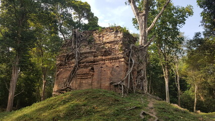 Cambodia. Prasat Bos Ream. The city of Sambor Prei Kuk, a Hindu temple of the 7th-8th centuries. Before the Angkor period. Kampong Thom province. Kampong Thom city