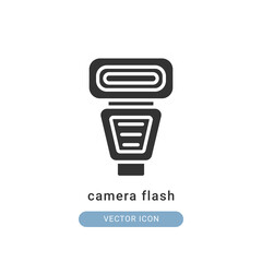 camera flash icon vector illustration. camera flash icon glyph design.