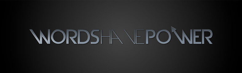 Words have power con sfondo colorato