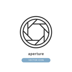 aperture icon vector illustration. aperture icon outline design.