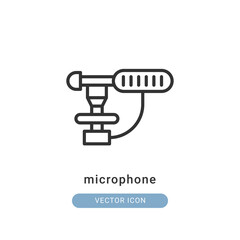 microphone icon vector illustration. microphone icon outline design.