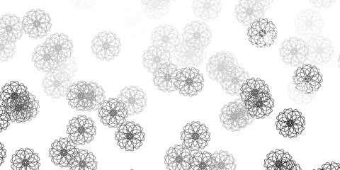 Light gray vector natural backdrop with flowers.