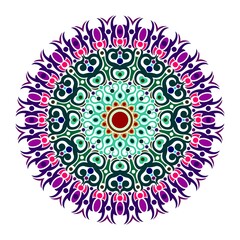 This is a work of mandala art made in as much detail as possible and combined with fariatic colors to create the maximum shape. files in eps format.