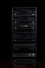 Rack with Hi-Fi stereo equipment