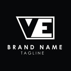 Fototapeta premium VE Font Alphabet Stylish Logo Design