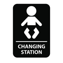 Toilet symbol. Baby changing station. Eps10 vector illustration
