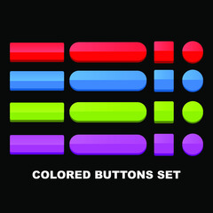 Colorful buttons in 3D style. Eps10 vector illustration.